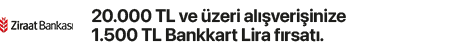 20.000 TL ve üzeri alışverişinize 1500 TL Bankkart Lira fırsatı.