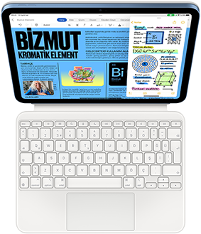 iPad’de Pages ve Notlar uygulamaları ile Slide Over özelliği.