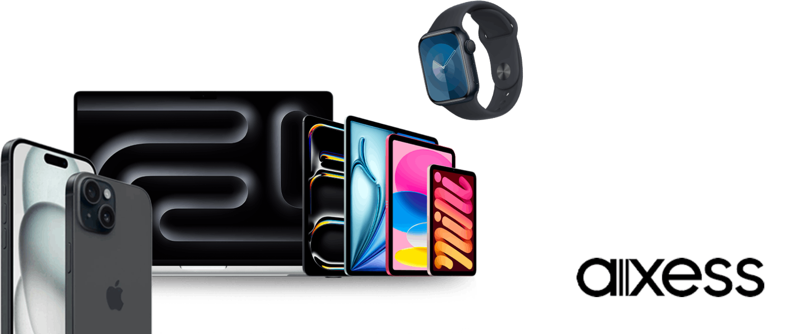 Apple Ürünleri ve Axess Logosu